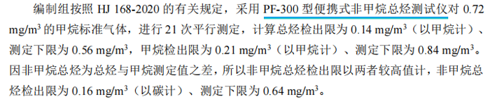 《固定污染源廢氣總烴、甲烷和非甲烷總烴的測(cè)定便攜式催化氧化-氫火焰離子化檢測(cè)器法》